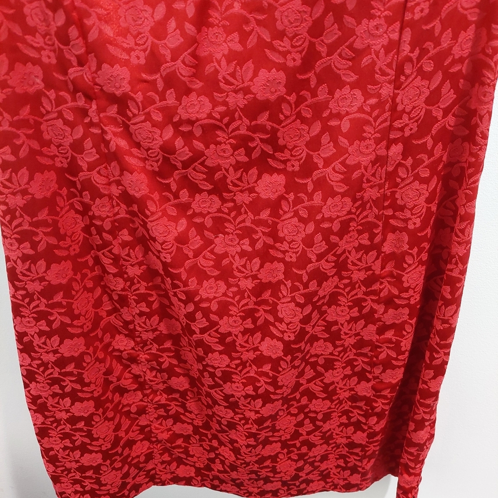 Be Smart Women's Medium Chic Sleeveless Red Floral Dress - Picture 12 of 13